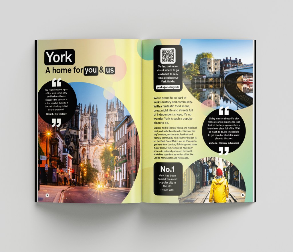 YSJ University Prospectus Spread Design