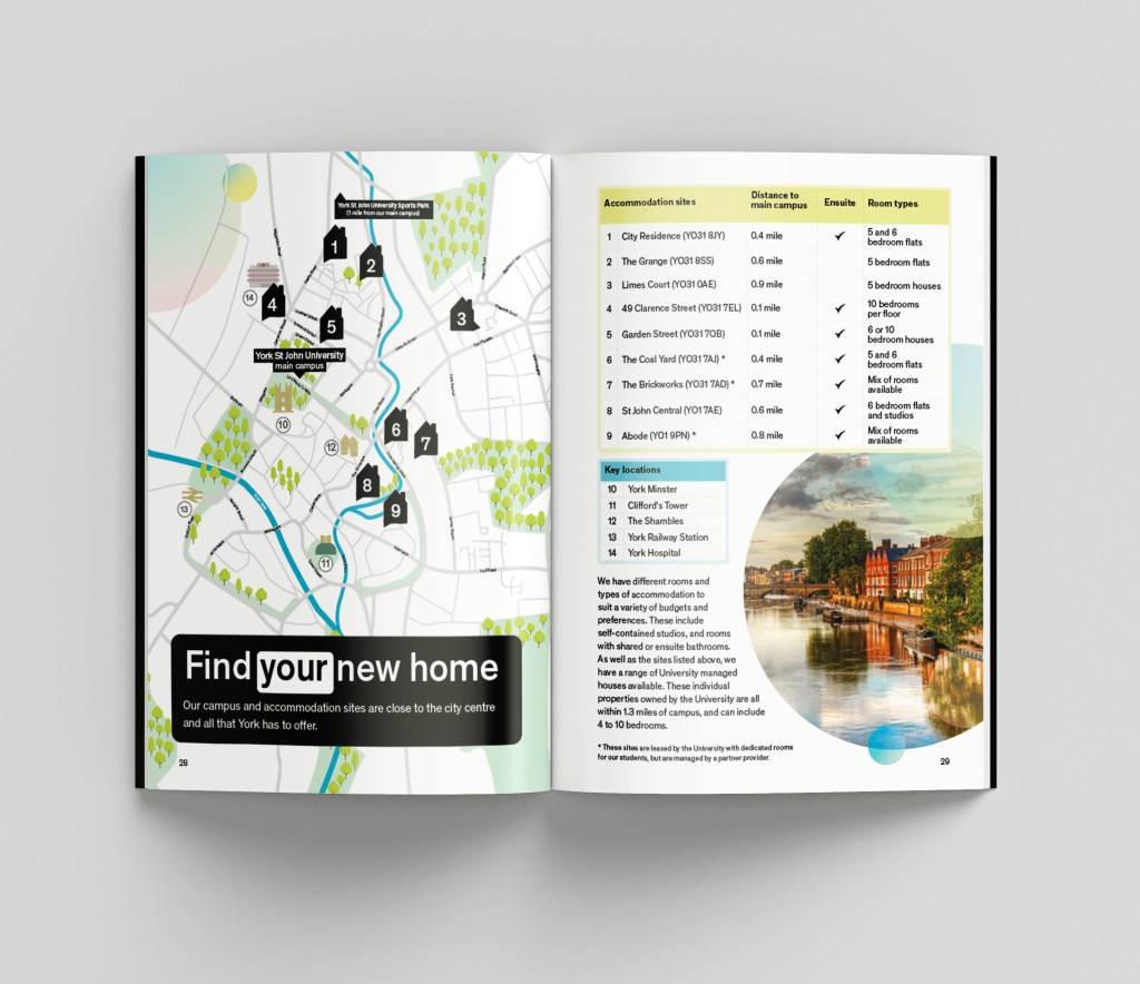 YSJ University Prospectus Spread Design
